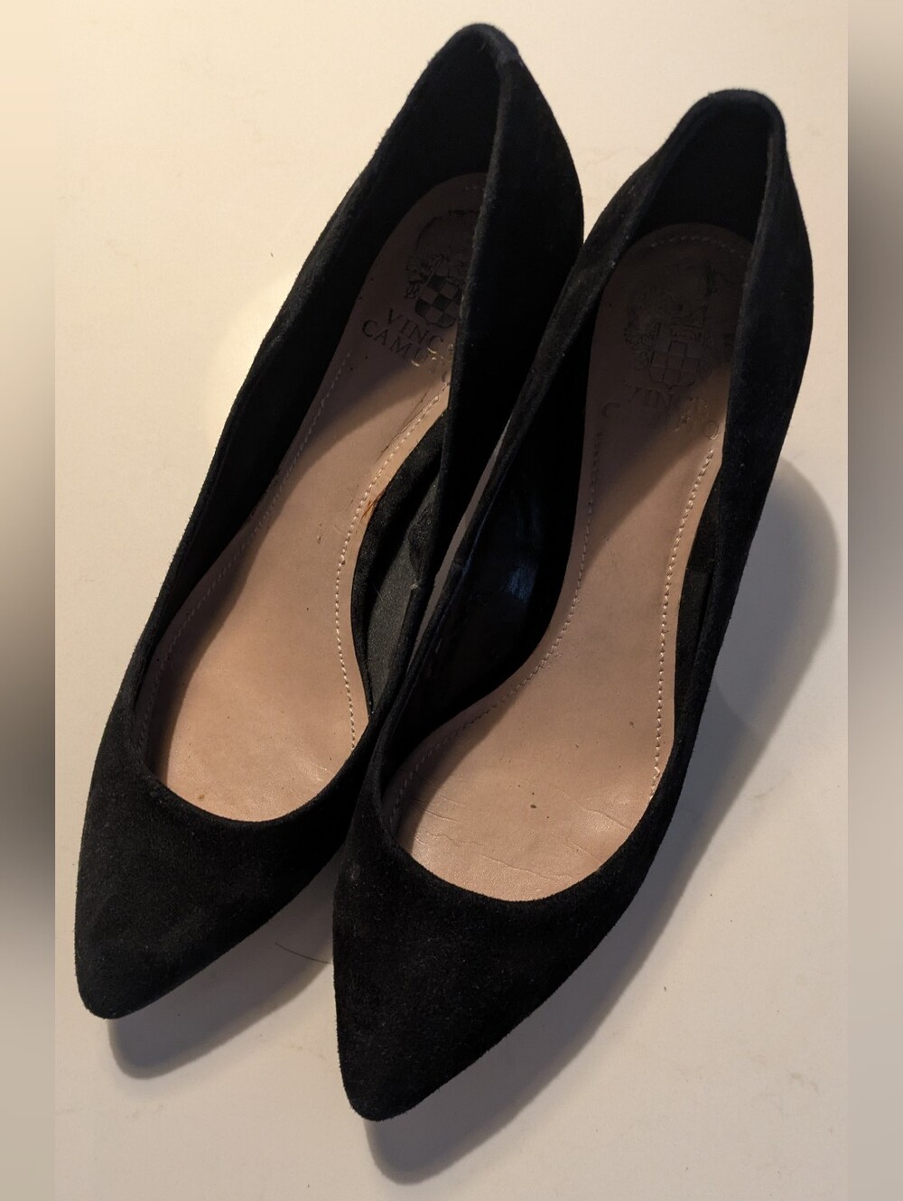 Vince Camito Low Heeled Suede Pumps